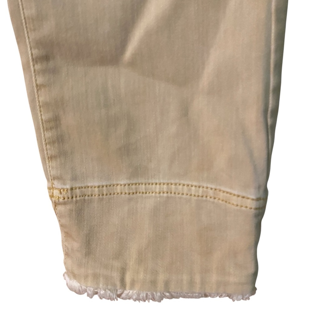 J Jill Denim Authentic Fit Frayed Hem Yellow Cropped Women Size 6 - Picture 4 of 4